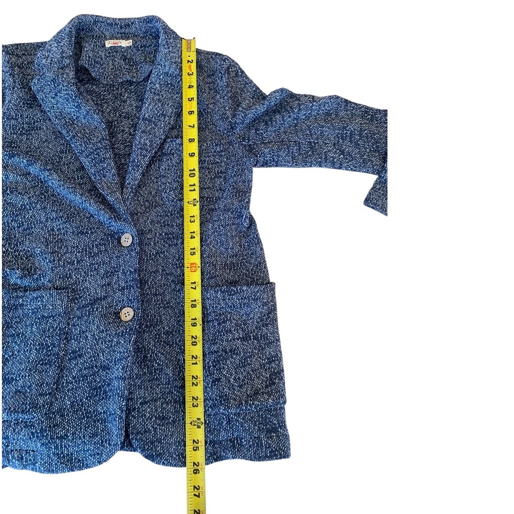 Faherty Women's Inlet Knit Blazer Navy Blue Melange M Soft Jacket Coastal - Picture 6 of 9